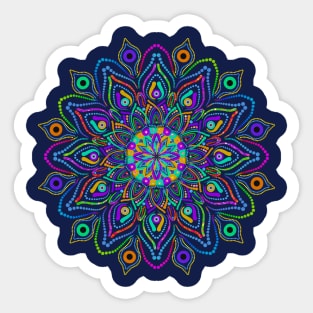 Rainbow Metallic Mandala Sticker